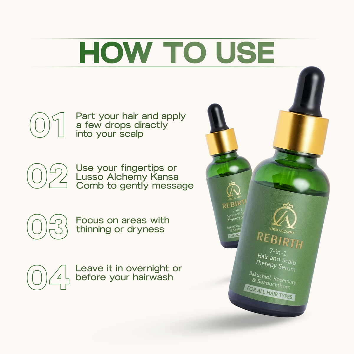 Rebirth 7-in-1 Hair Serum Duo Pack – Stronger, Healthier Hair | 2 for ₹999