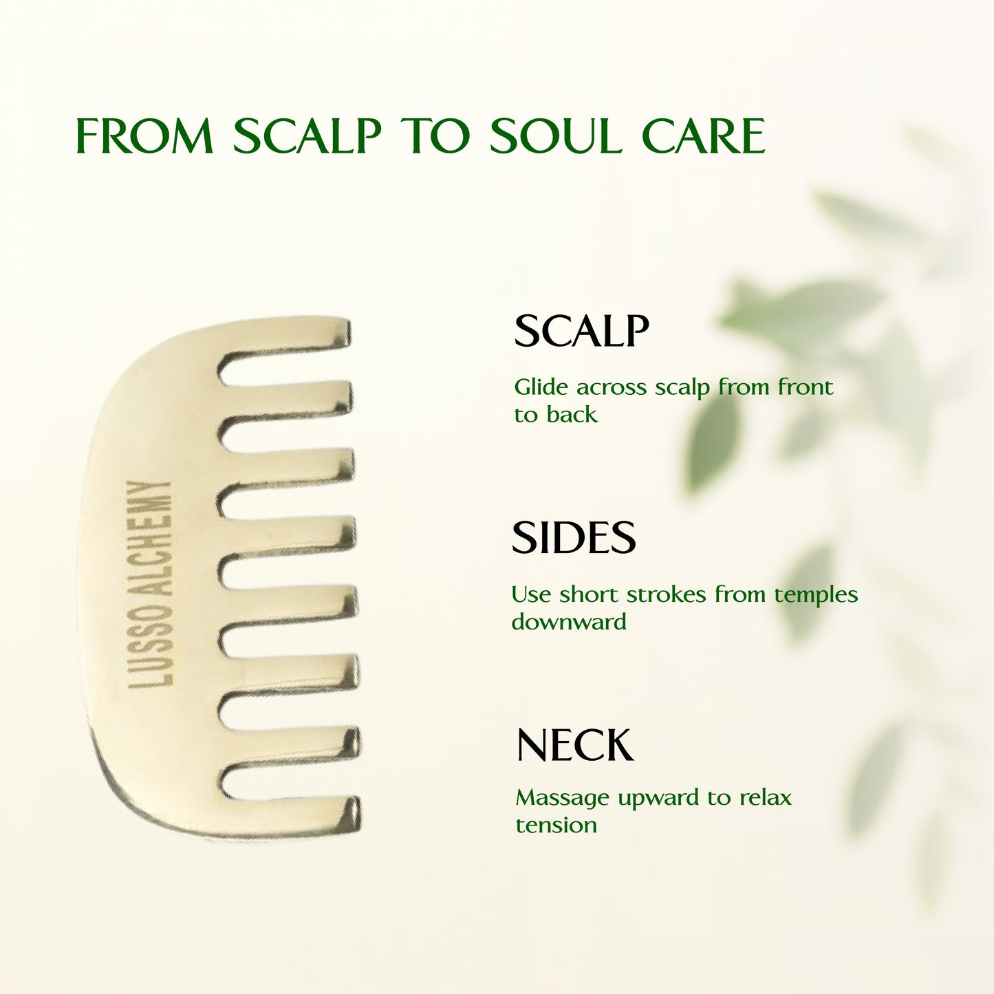 Kansa Comb | Handcrafted Bronze Scalp Massage Tool for Hair Growth, Hair Fall Control, Stronger Roots & Healthy Scalp
