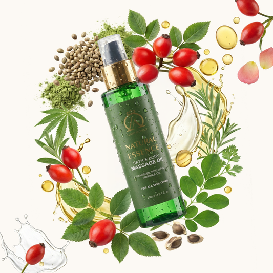 Natural Essence Ayurvedic Body Massage Oil | Non-Greasy & Rejuvenating