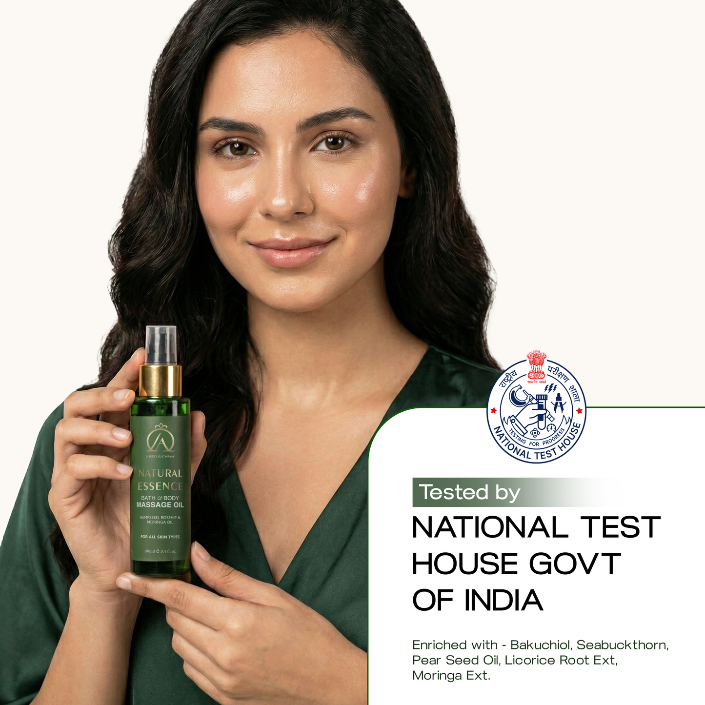 Natural Essence Ayurvedic Body Massage Oil | Non-Greasy & Rejuvenating