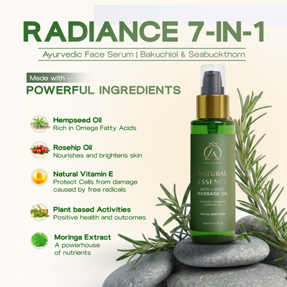 Natural Essence Ayurvedic Body Massage Oil | Non-Greasy & Rejuvenating