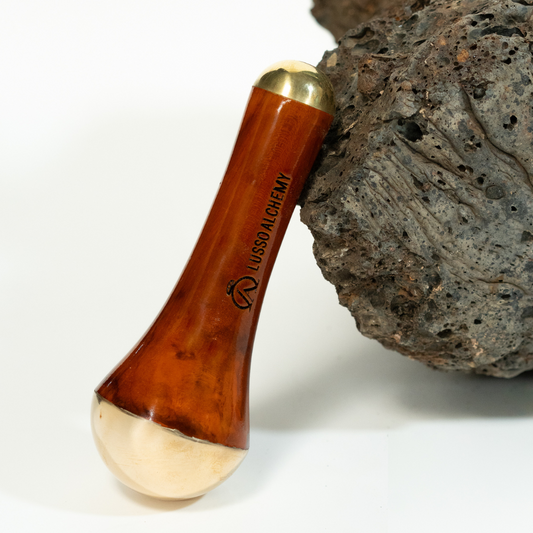 Kansa Wand | Handmade Bronze Face & Body Massage Tool with Teak Wood Handle | Detox, pH Balance & Muscle Relaxation