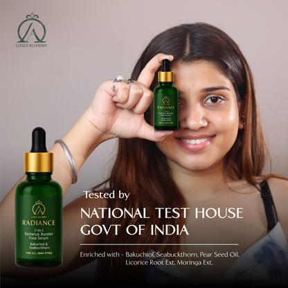 Radiance 7-in-1 Ayurvedic Face Serum & Kansa Wand Set | Bakuchiol & Seabuckthorn | Detox & Radiance