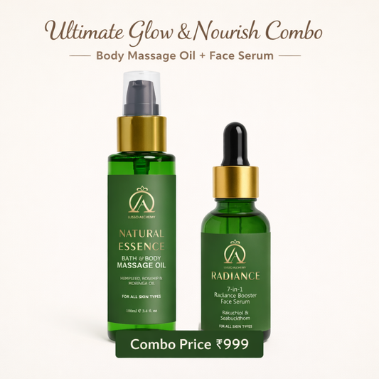 Ultimate Glow & Nourish Combo – Body Massage Oil + Face Serum