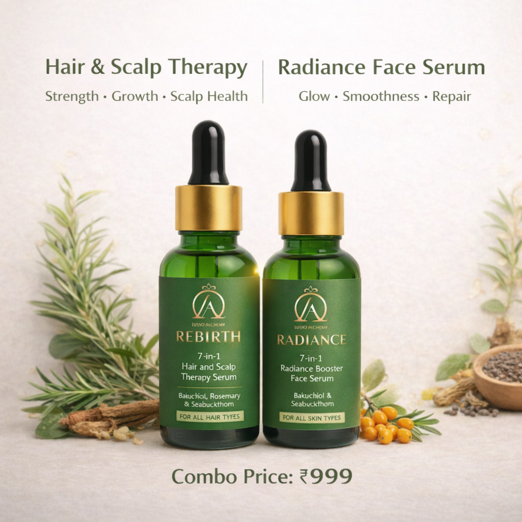 Ayurvedic 7-in-1 Hair & Face Ritual Complete Care. One Powerful Combo.