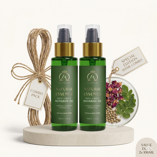Natural Essence Ayurvedic Body Massage Oil  PACK OF 2| Non-Greasy & Rejuvenating | 1 Free Gift|