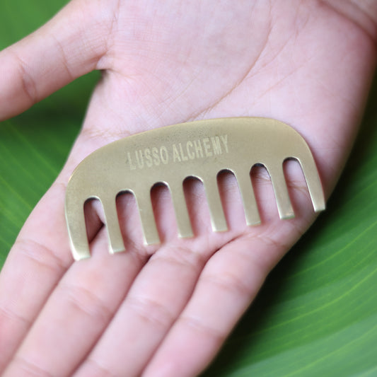 Kansa Comb | Handcrafted Bronze Scalp Massage Tool for Hair Growth, Hair Fall Control, Stronger Roots & Healthy Scalp