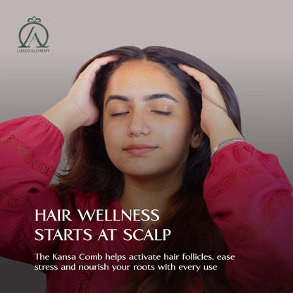 Kansa Comb | Bronze Scalp Massage Tool for Hair Growth & Hair Fall Control