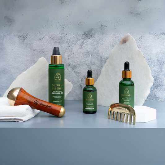 Ultimate Ayurvedic Self-Care Set | Bakuchiol, Rosemary, Seabuckthorn, Rosehip & Moringa Oil | Complete Skin & Hair Care