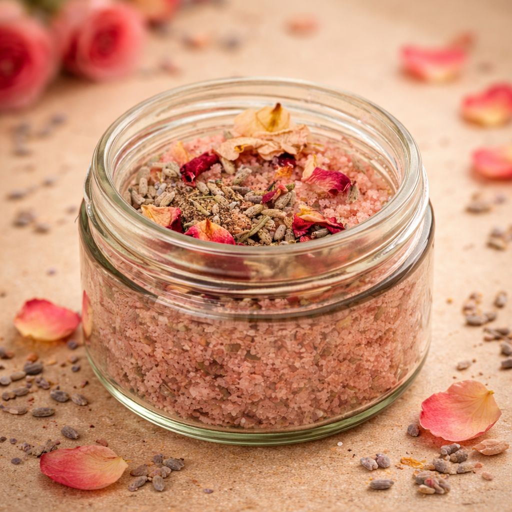 Rose & Lavender Bathing Salt | Calming & Relaxing Floral Bath Soak