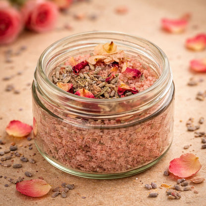 Rose & Lavender Bathing Salt | Calming & Relaxing Floral Bath Soak
