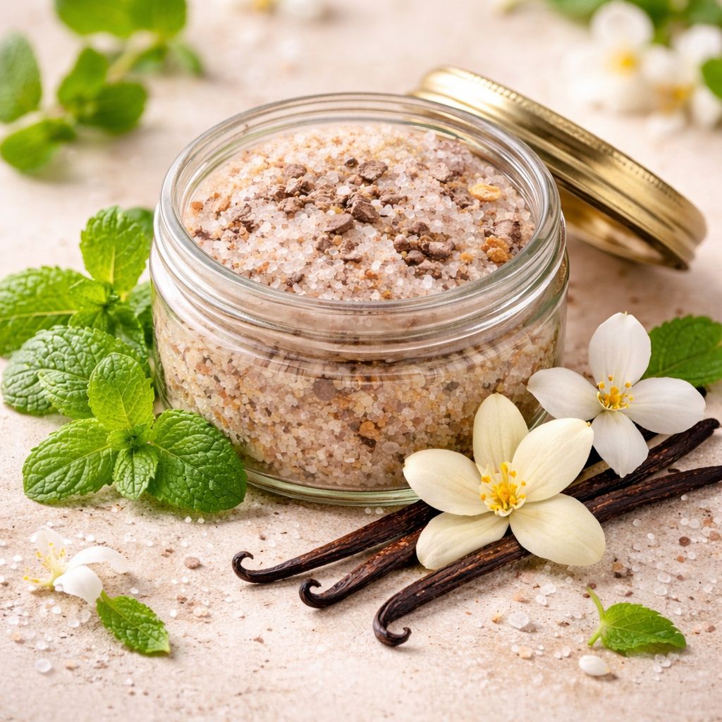 Peppermint, Jasmine & Vanilla Bathing Salt | Relaxing & Refreshing Aromatherapy Bath Soak