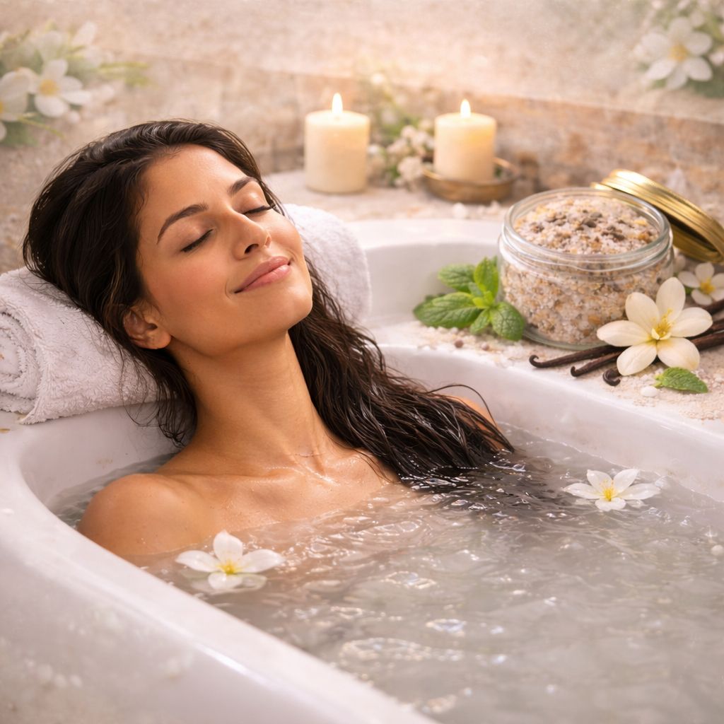 Peppermint, Jasmine & Vanilla Bathing Salt | Relaxing & Refreshing Aromatherapy Bath Soak