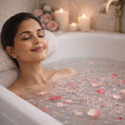 Rose & Lavender Bathing Salt | Calming & Relaxing Floral Bath Soak