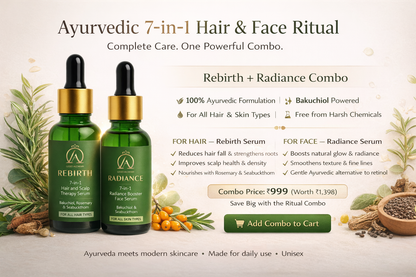 Ayurvedic 7-in-1 Hair & Face Ritual Complete Care. One Powerful Combo.