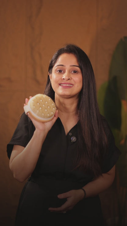 Premium Body Dry Brush for Exfoliation & Lymphatic Drainage | Reduce Cellulite & Boost Circulation